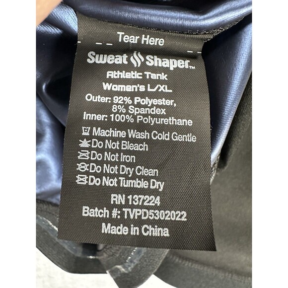 WOMEN'S SWEAT SHAPER  ATHLETIC COMPRESSION WEAR  TANK SIZE L/XL - Picture 6 of 7